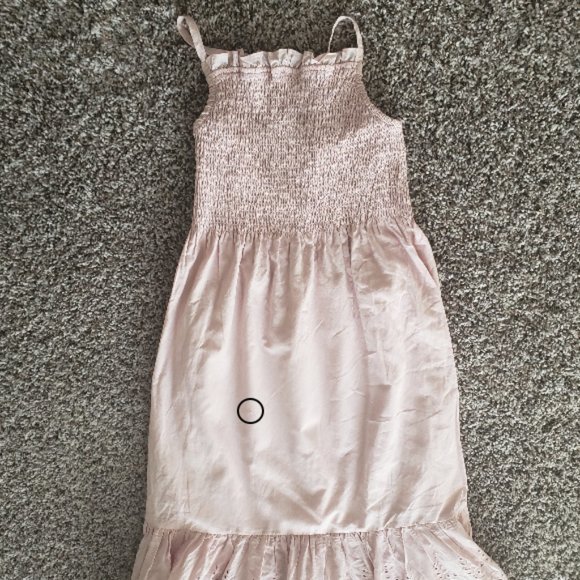 Cotton Eyelet Detail Sleeveless Smocked Sundress Dress - Picture 8 of 11